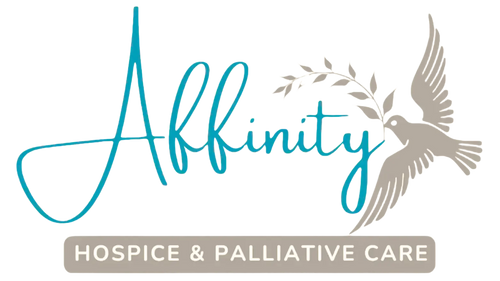 Affinity Hospice logo with text: Hospice and Palliative Care